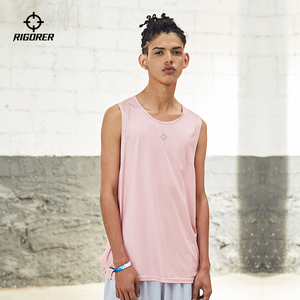 准者篮球背心男夏季冰丝无袖上衣宽松坎肩运动训练跑步速干T恤潮