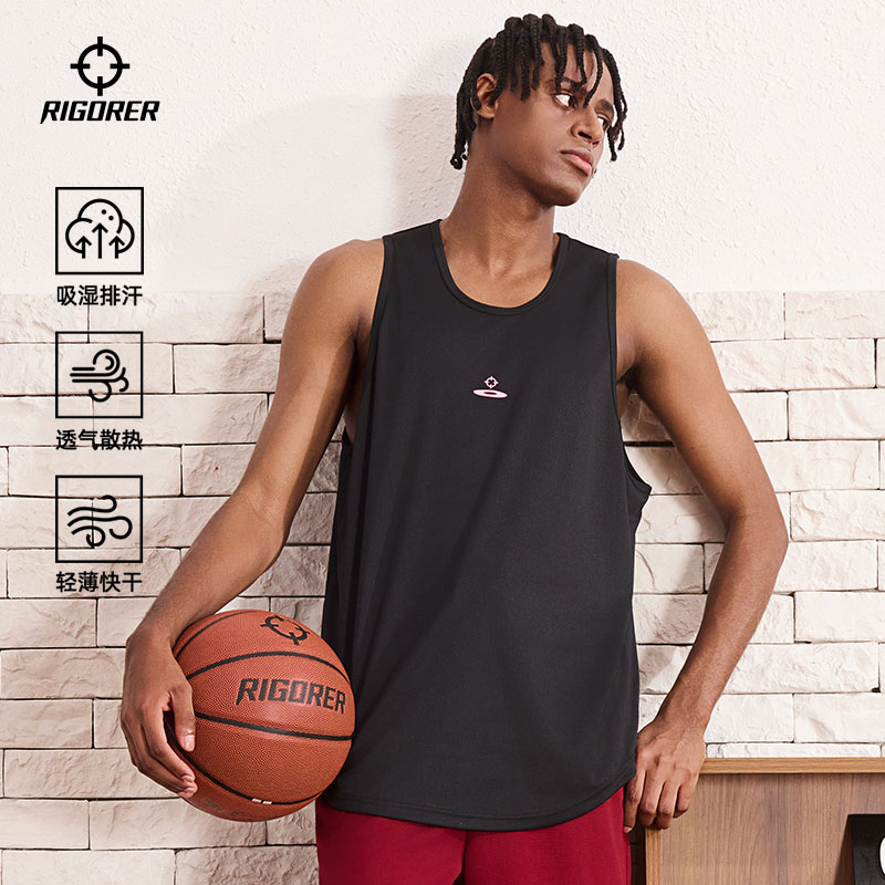 准者官方投篮服速干背心2025夏季新款男子健身跑步运动骑行薄上衣