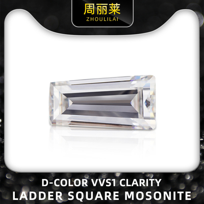 Trapezoidal loose moissanite diamond D color VVS1 clarity