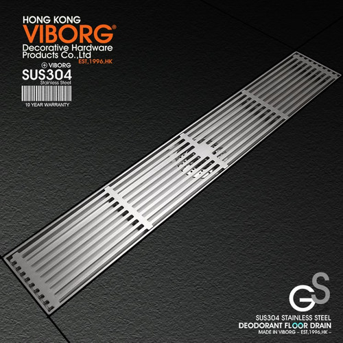 VIBORG304不锈钢网条防臭地漏