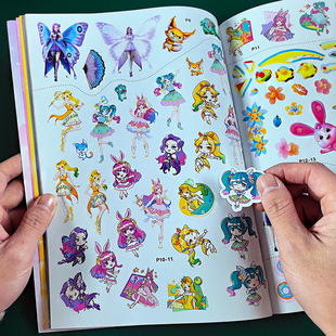 巴啦啦小魔仙贴纸书儿童3到6岁粘贴贴画书4一6巴拉拉女孩益智玩具