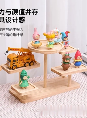 摆摊展示架阶梯实木创意饰品摆件展示台陈列架收纳点心多肉ins