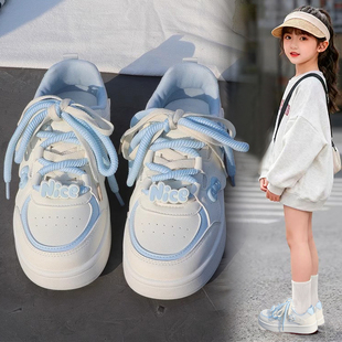 女童鞋子2026新款夏季大童板鞋女孩透气网面运动鞋轻便薄款小白鞋