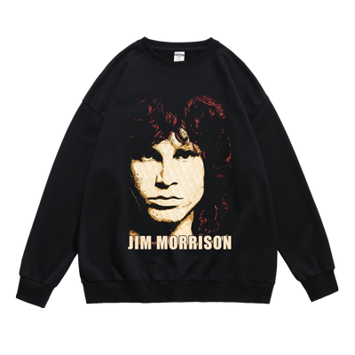 潮流圆领套头宽松卫衣