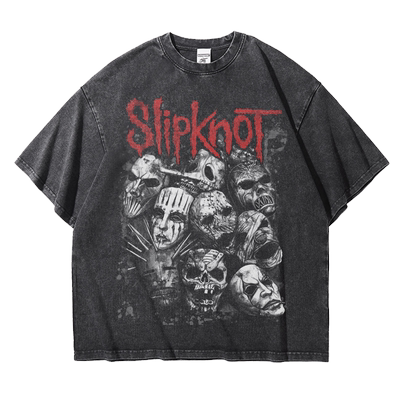 阿美咔叽重磅纯棉落肩圆领T恤