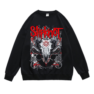 活结slipknot硬核说唱嘻哈重金属乐队潮流宽松穿搭青少年卫衣男女