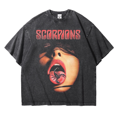 阿美咔叽重磅纯棉落肩圆领T恤