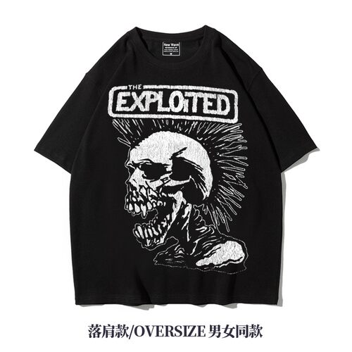 五分袖theexploited落肩宽松T恤