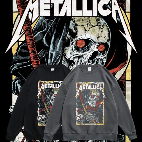 metallica乐队周边春秋圆领卫衣