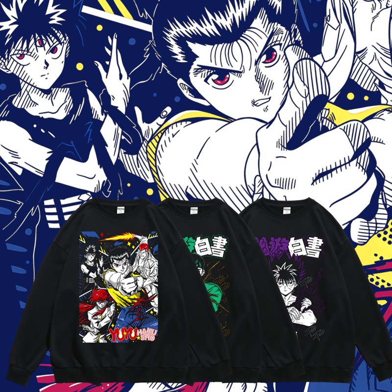 潮流圆领套头宽松无帽卫衣