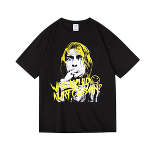 Nirvana涅槃乐队科特柯本T恤摇滚周边衣服夏季男女款短袖