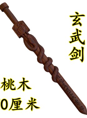 道家用品桃木剑道士剑浮雕一体剑