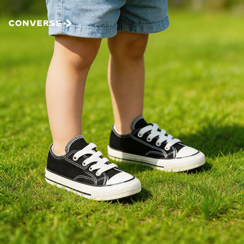 converse/匡威儿童鞋1970S低帮帆布鞋休闲运动鞋男女童魔术贴板鞋