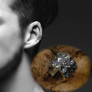 纯银十字架男士耳夹女无耳洞耳骨夹高级感轻奢学生党酷帅无洞耳饰