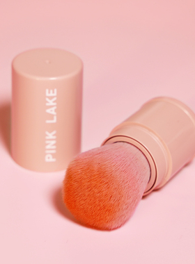 pink lake便携迷你伸缩腮红刷一支装带盖软毛正品散粉刷化妆刷小
