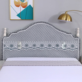 床头套罩高档软包靠背弧形床头软包靠背 2023新款 欧式 套罩通用