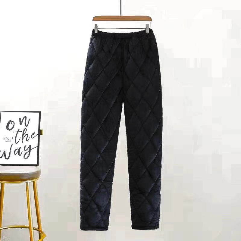 中年妇女加厚珊瑚绒夹棉裤子阿姨冬季保暖睡裤妈妈防寒长裤0度穿