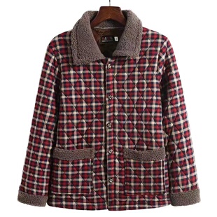 奶奶冬天保暖棉袄女时尚洋气老人特厚棉服外套运动老太太东北棉衣