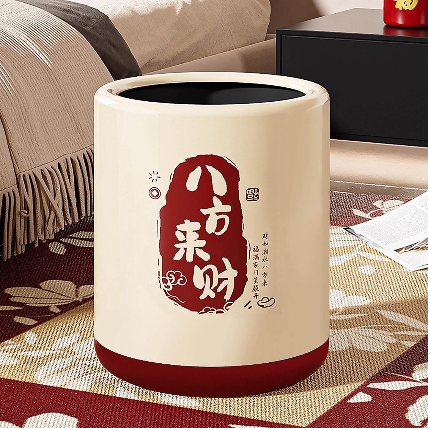 家用垃圾桶2025新款客厅轻奢高档大号大容量厨房卧室高颜值卫生桶