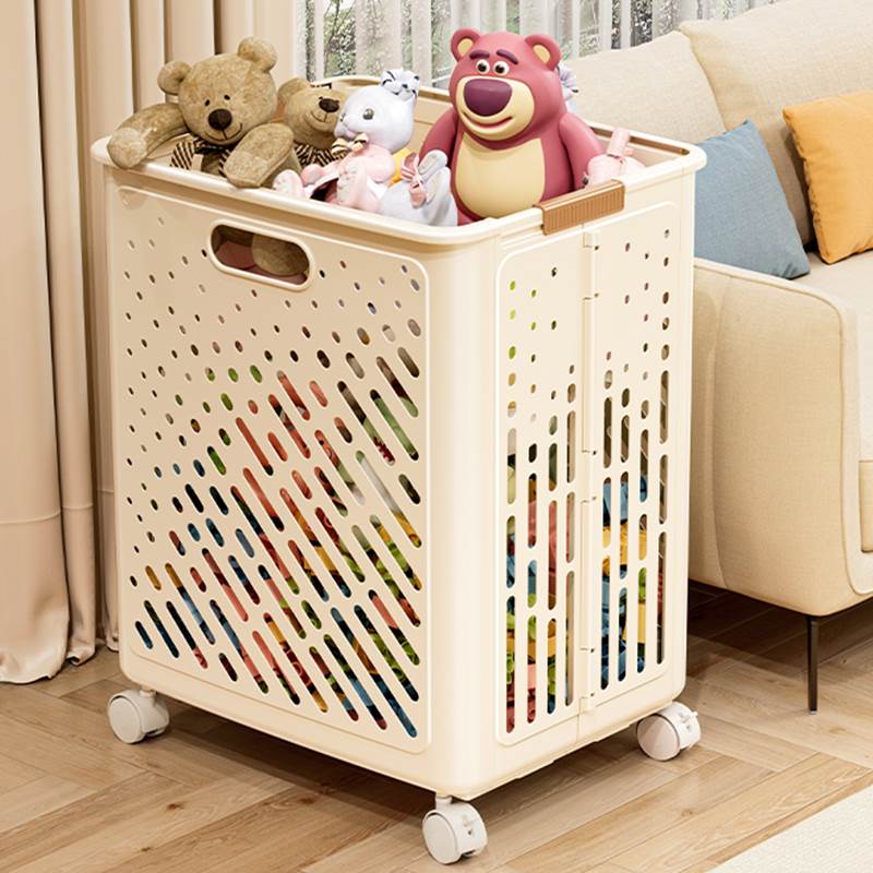 玩具收纳箱收纳筐高颜值客厅儿童大容量收纳层架置物架娃娃桶装玩