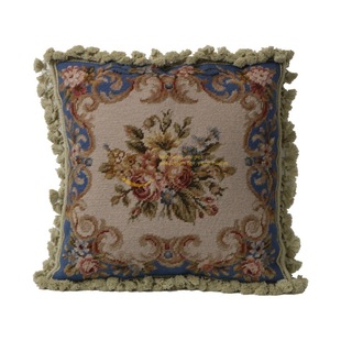 民族编织抱枕needlepoint绒绣抱枕高密度针绣刺绣花卉十字绣