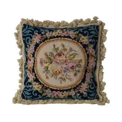 加厚needlepoint新疆乡村宫廷民族编织抱枕绒绣抱枕纯民族