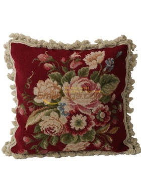 法式软装欧式维多利亚风格绒绣抱枕客厅民族编织抱枕needlepoint