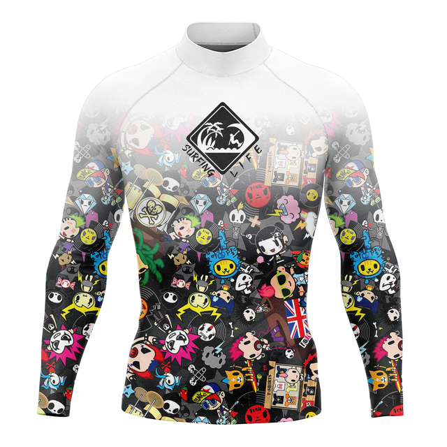 专业潜水服速干防晒男款运动紧身衣游泳训练时尚长袖冲浪服沙滩衣