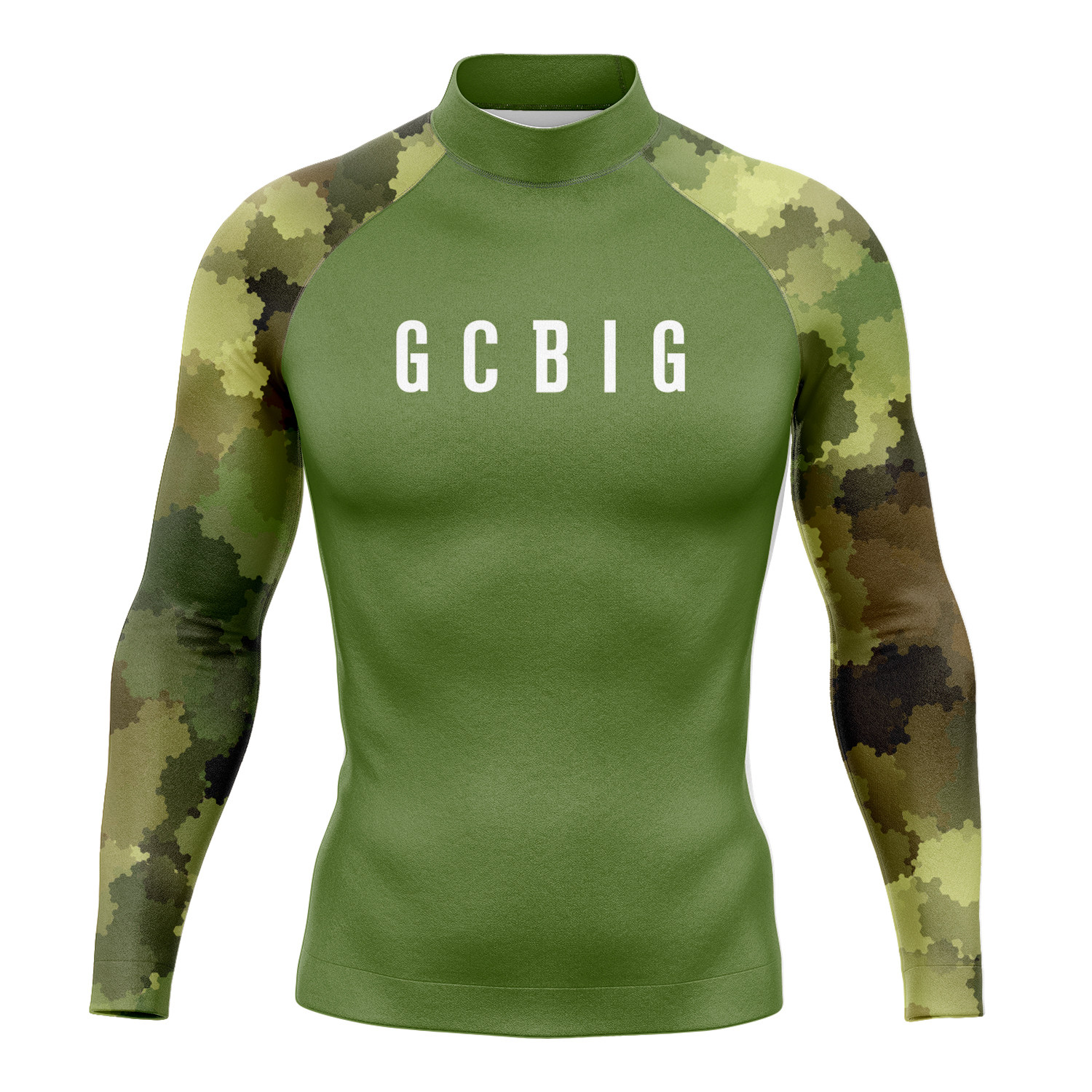 GCBIG 长袖水母服男水上运动浮潜冲浪游泳衣泳装男士速干防晒上衣