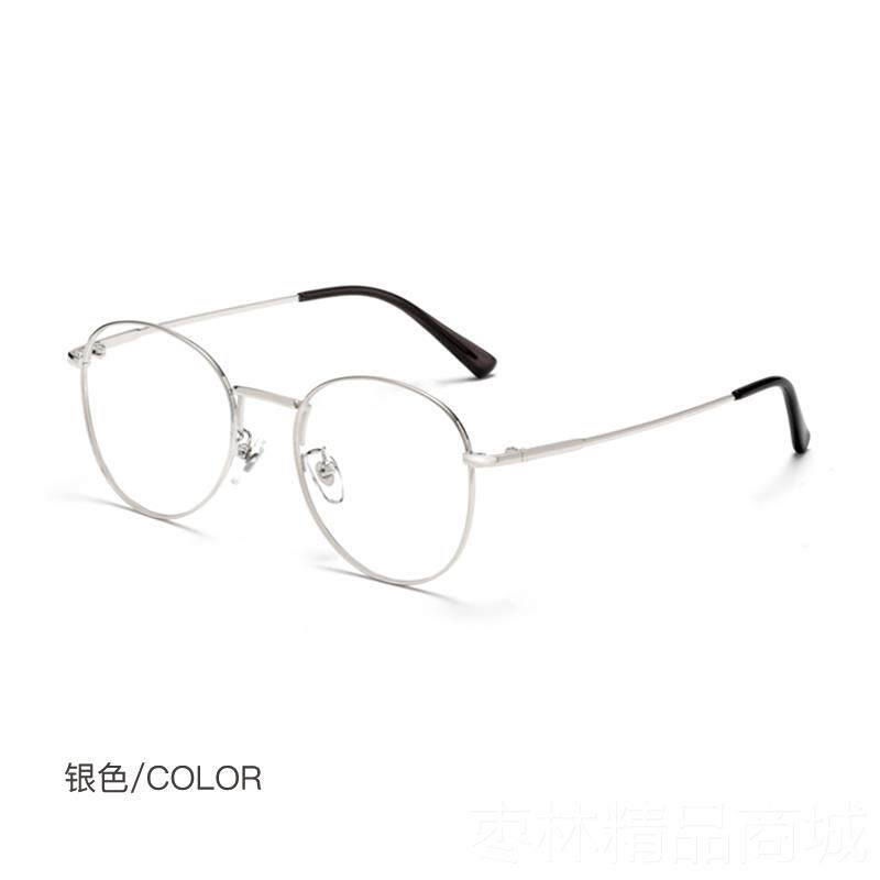 正品防蓝光辐射眼女近视镜韩潮复古椭圆镜形眼版镜框镜架男配有可