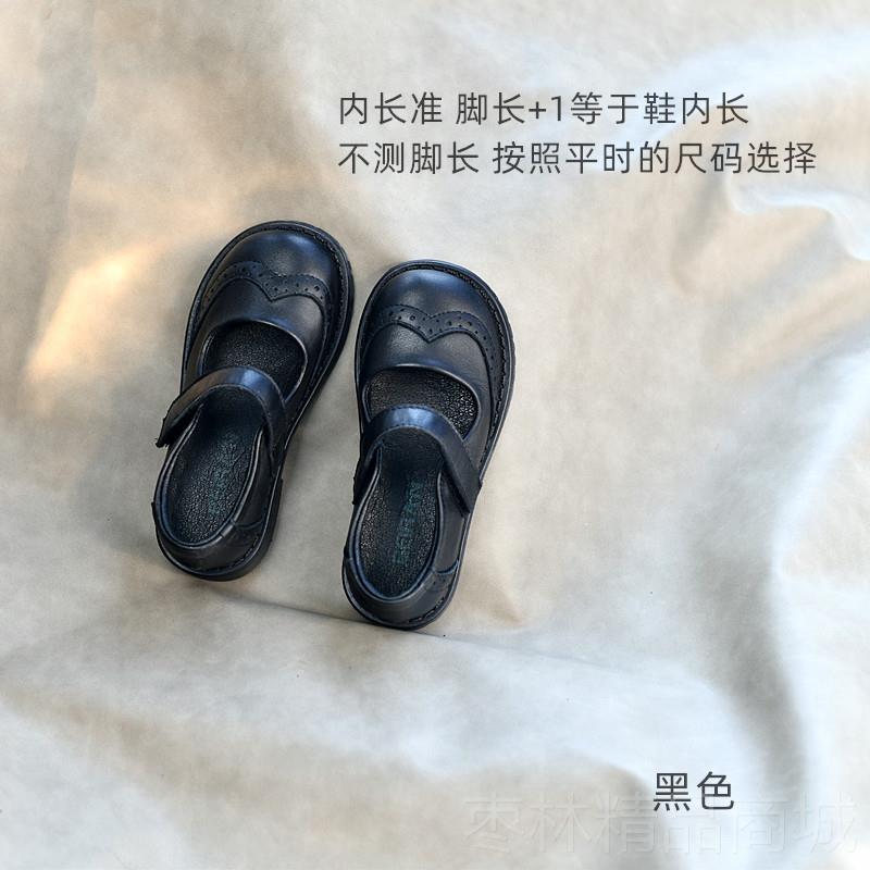正品贝然童鞋女皮鞋单儿童主鞋鞋女宝宝黑色真皮小皮鞋校园童演出
