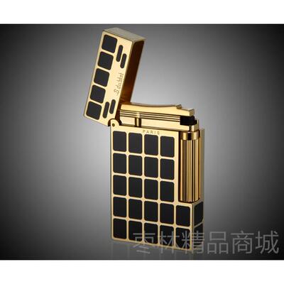 正品创意轮打火机火不属防明风法国都柏特高档朗声打火砂机金全铜