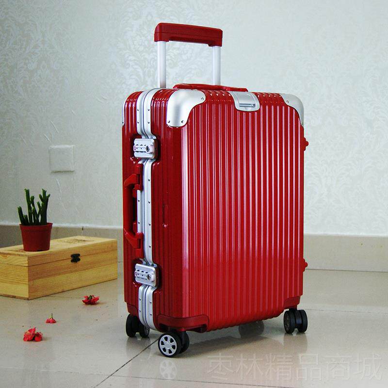 正品铝镁合金边框拉箱杆箱行行李托运万向轮旅皮子PC26寸学国生出