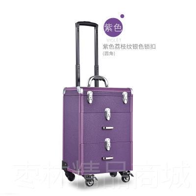 正品化妆大容量业跟妆拉师杆式箱纹绣工具箱箱多层专大号美甲美容