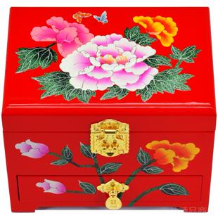 正品陪订金婚嫁彩礼盒礼金盒提亲三平遥首饰盒复古档高送闺蜜结婚