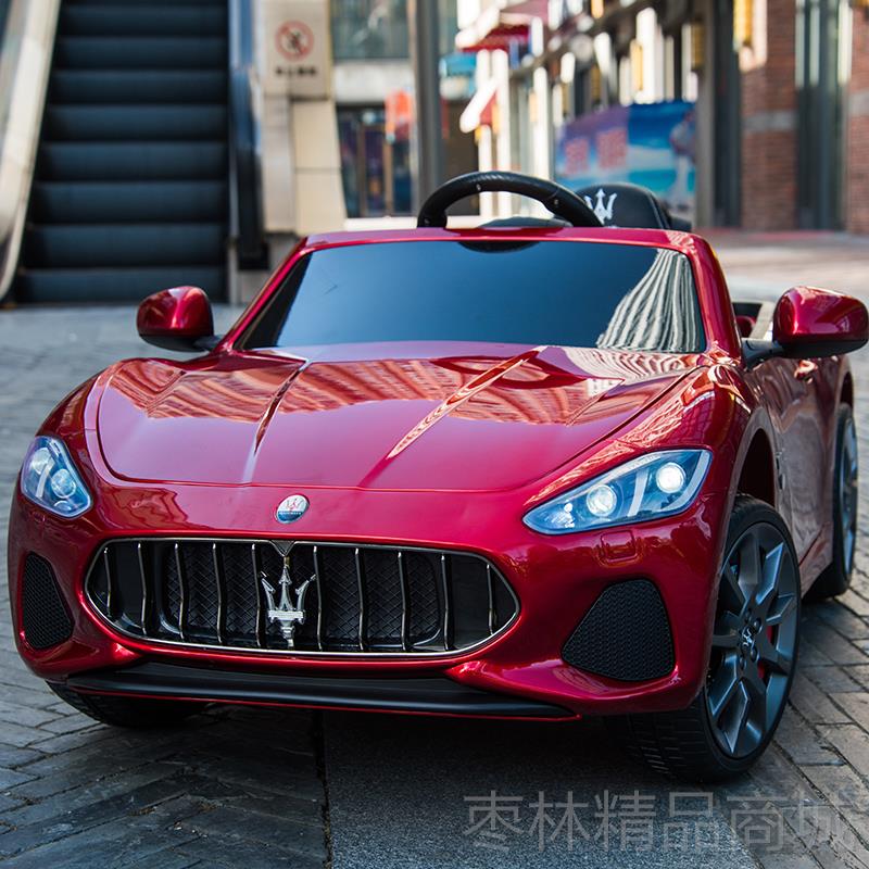 正品正版莎拉蒂儿电动汽车童四轮车玛四驱宝宝带控可坐人遥玩具车