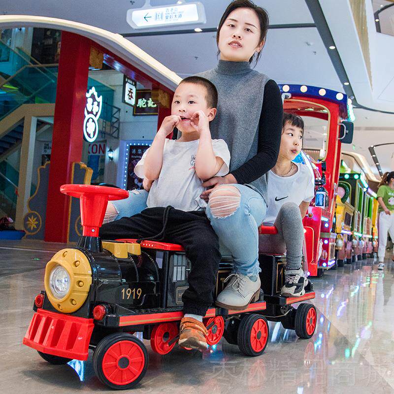 正品小火车电车儿童四轮动控车子可遥坐大人小孩玩具宝汽车宝车好