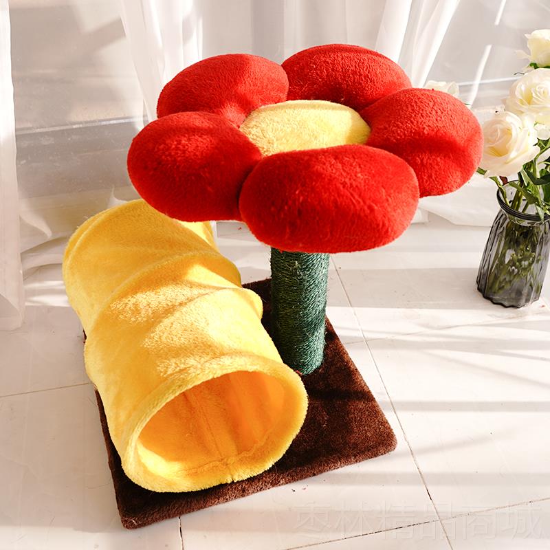 正品凯花朵柱猫爬架猫窝冬季保暖猫一体别墅麻绳树猫架子加绒猫瑞