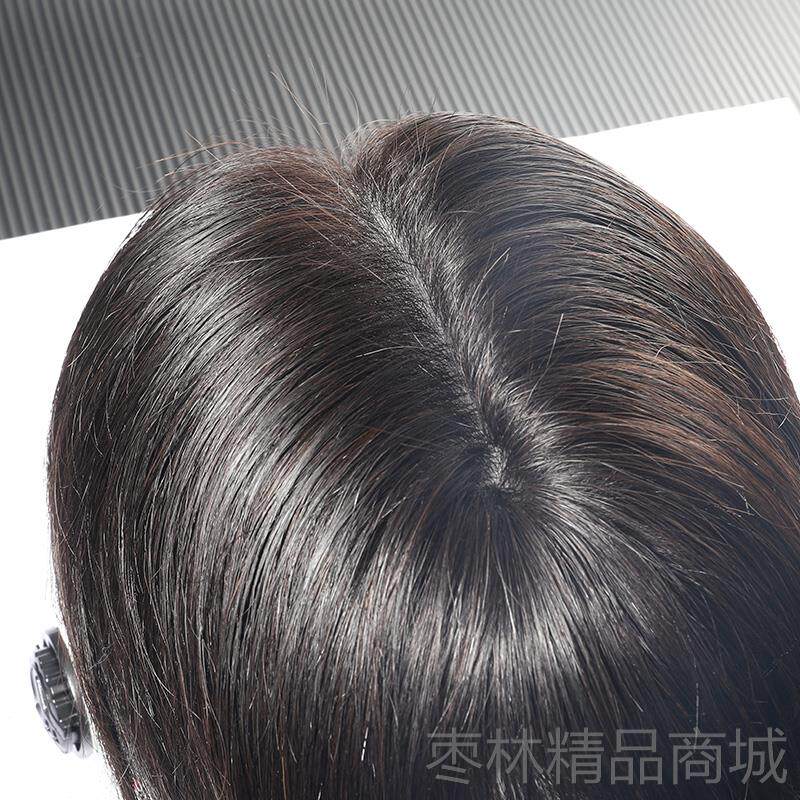 正品假发男士短发真发补超薄生头假发片可粘可卡隐形无痕中皮物老