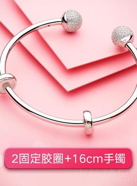 正品2纯银开口手女轻奢简约i9ns风小众设计网红手镯生镯日礼物送5