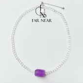 天然紫水晶项链FAR NEAR白水晶粉水晶锁骨链轻奢高级感净化贵人缘