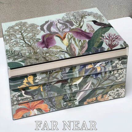 三层首饰收纳盒大容量FAR NEAR法式高奢精致珠宝项链饰品盒抽屉式