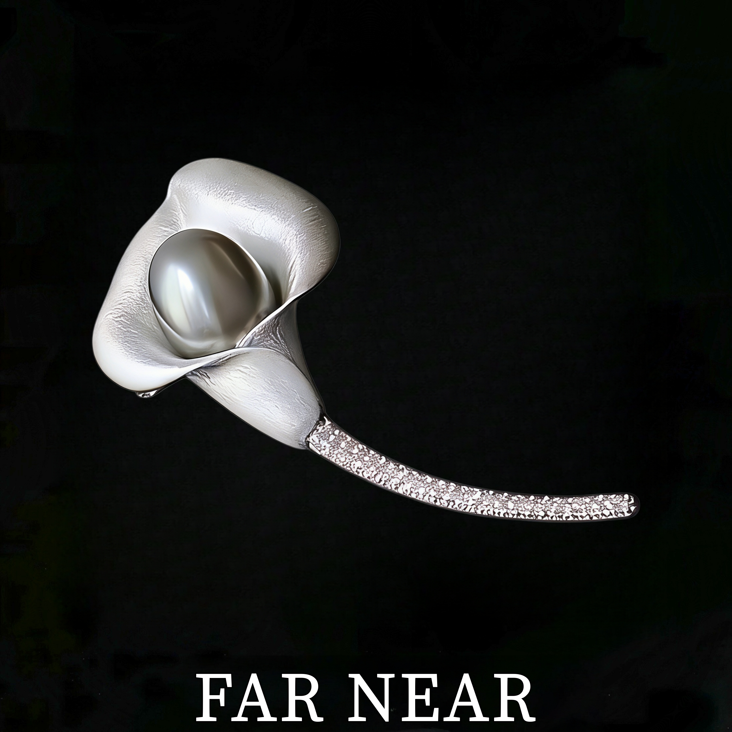 大溪地马蹄莲胸针胸花FAR NEAR配大衣设计高级感轻奢小众珍珠饰品