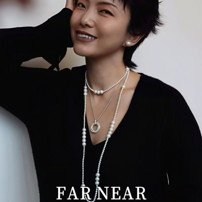 天然淡水珍珠长款项链多层叠戴女