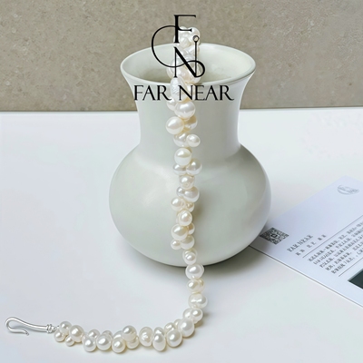 异形巴洛克珍珠项链FAR NEAR颈链时髦法式不规则小众锁骨链轻奢女