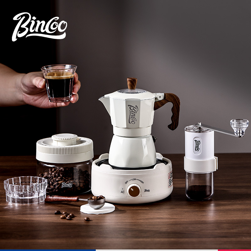 BinCoo新款双阀摩卡壶咖啡套装