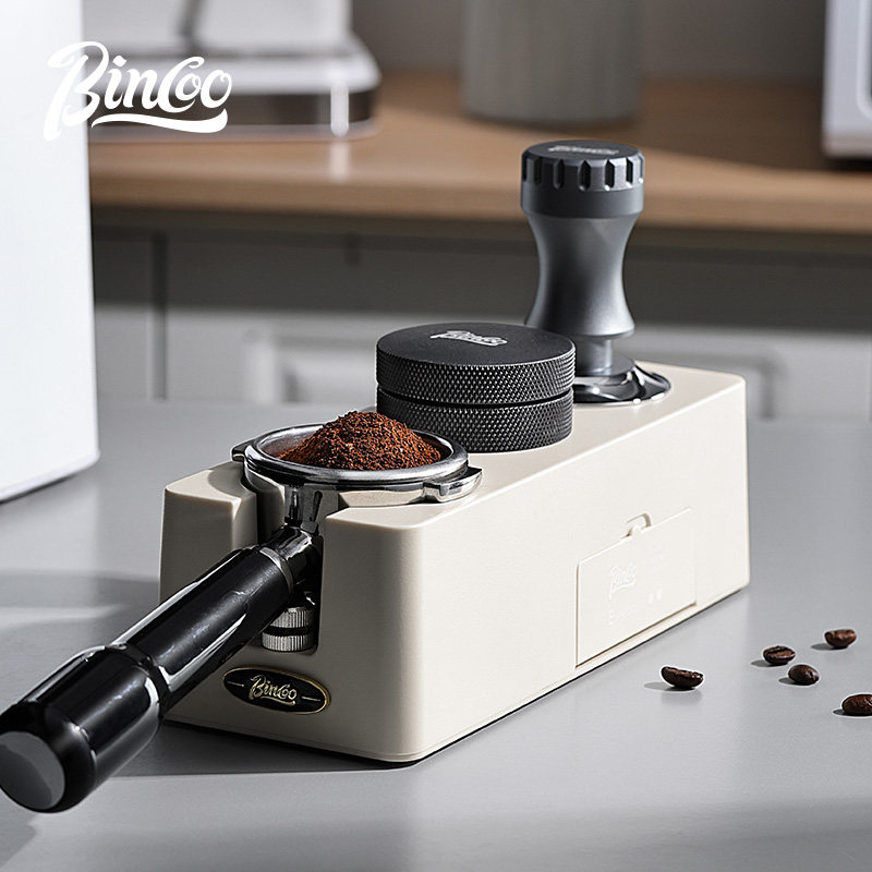 Bincoo意式咖啡布粉器底座多功能收纳压粉器接粉环套装手柄置物座