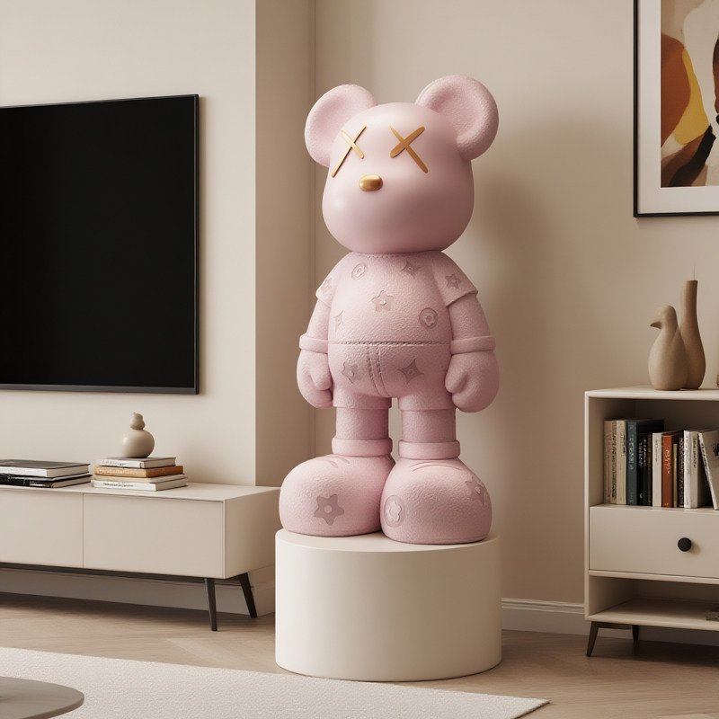 高档皮纹暴力熊客厅电视柜旁大型落地摆件音响存钱罐家居装饰品,家居饰品,落地摆件,淘宝优惠券,粉丝福利购,淘宝优惠卷