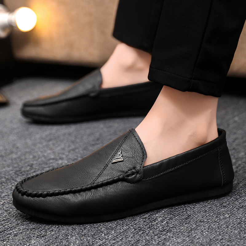 氧鹿清楚潮流豆豆鞋休闲皮鞋