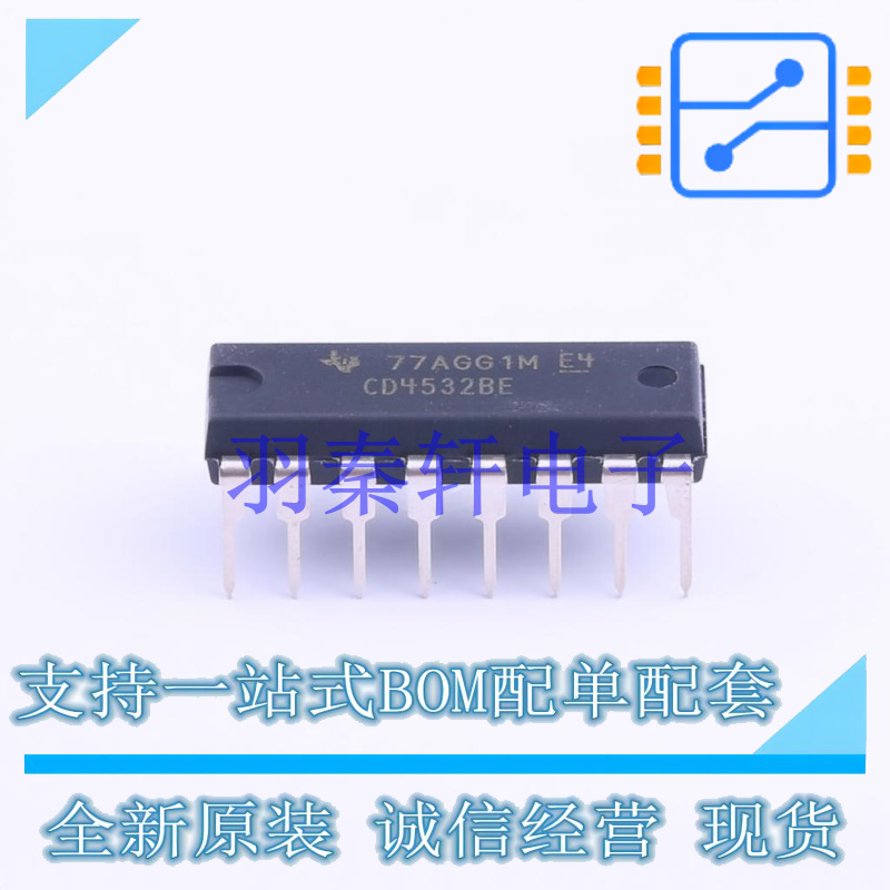 模拟开关和多路复用器 CD4532BE DIP-16 TI 全新原装进口
